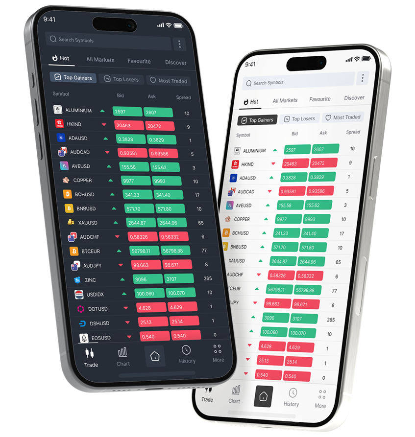 Bluvox Mobile Trading App - MetaTrader 5 Interface